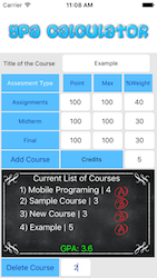 Will Steiner - Mobile Applications - GPA Calculator