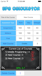 Will Steiner - Mobile Applications - GPA Calculator